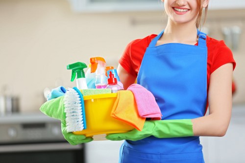Detailed post-renovation cleaning of kitchen surfaces after building work in Chiswick