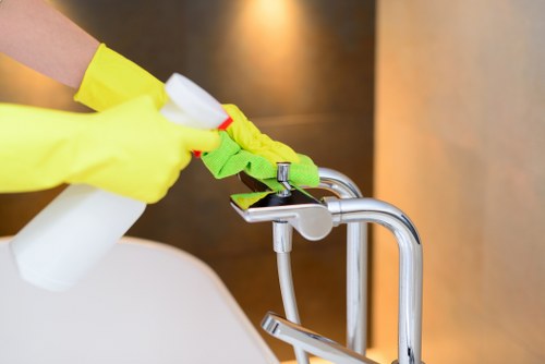 Local hard floor cleaning service for a Chiswick business entrance