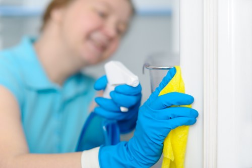 Kitchen deep cleaning during a move out service in Chiswick