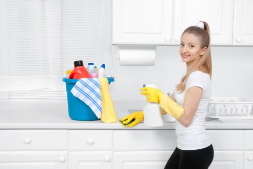 Detailed kitchen end of tenancy cleaning in a Chiswick flat