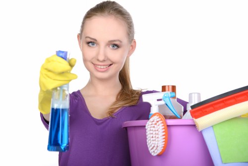 Local cleaning team working in a typical Chiswick period property